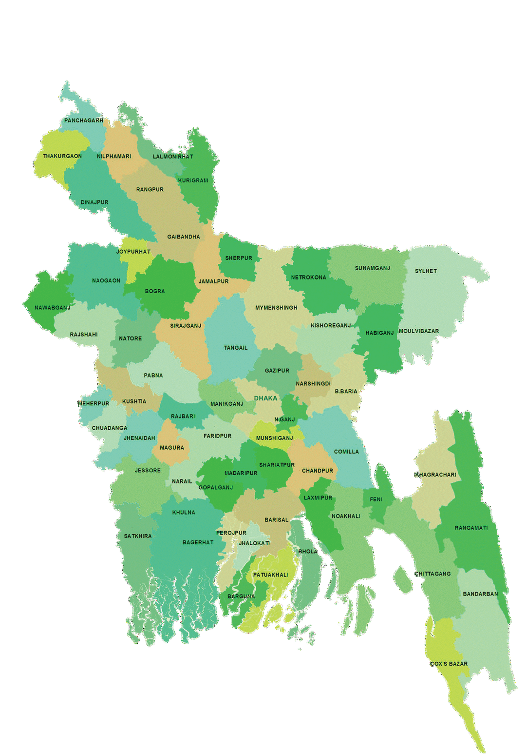 NewTech Engineering service coverage map across Bangladesh